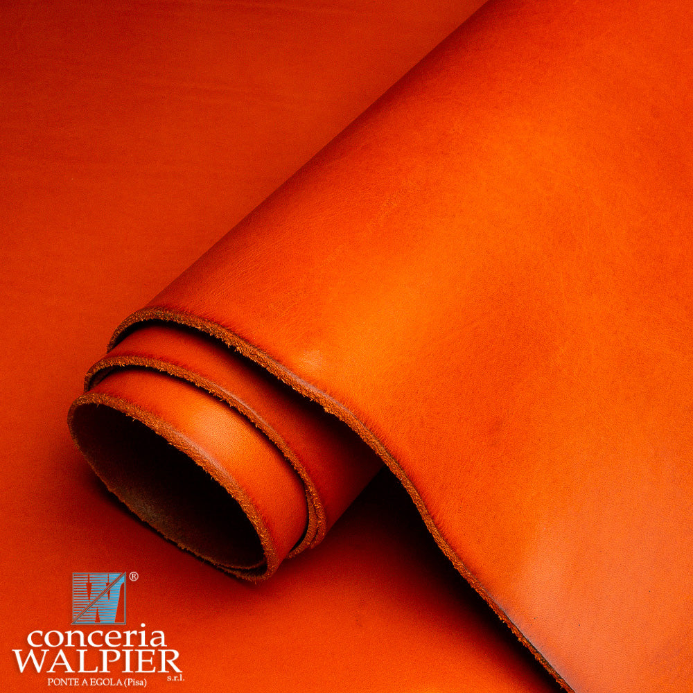 Dark Orange Leather