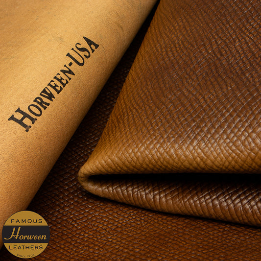 HORWEEN GENUINE SHELL CORDOVAN® HATCH GRAIN - BOURBON - 1.0/2.0mm