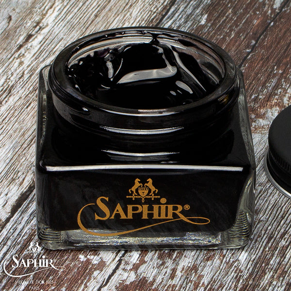 Saphir Medaille D’or Oiled Leather Cream with Neatsfoot Oil for Nourishing and Water Repellence - Dark Brown