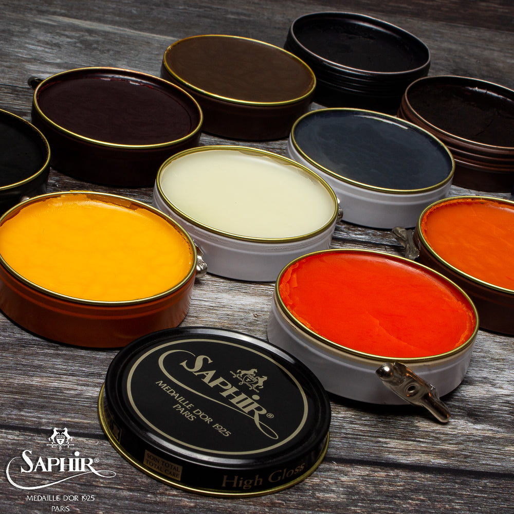 SAPHIR MEDAILLE D'OR PATE DE LUXE WAX POLISH - BLACK - 50ml